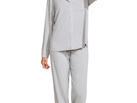 Gisele Long PJ Set - Heather Grey Hot on Sale