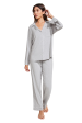 Gisele Long PJ Set - Heather Grey Hot on Sale