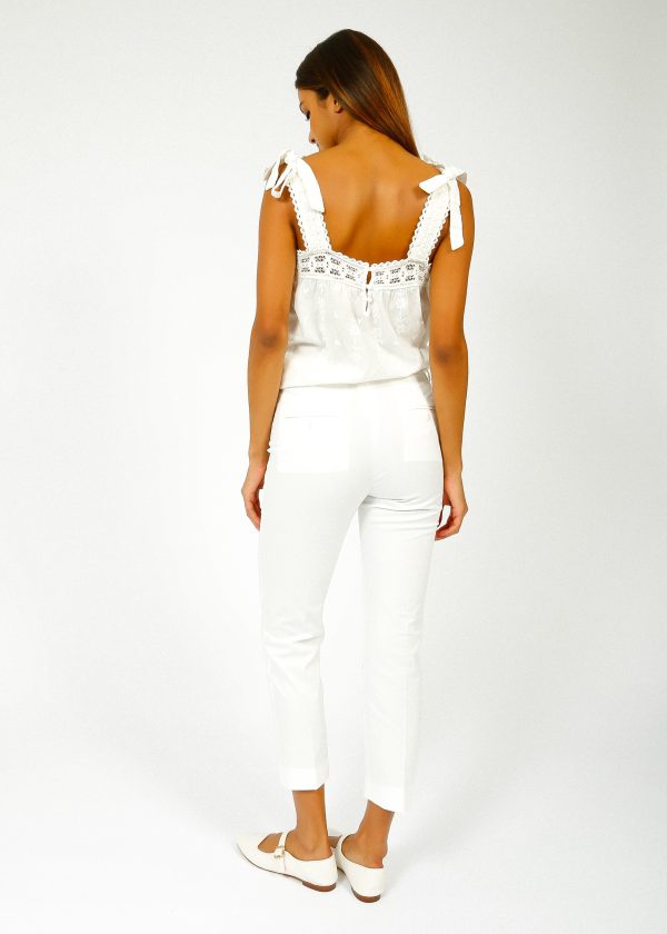 MM Cecco Trousers in White Online Hot Sale