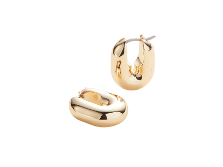 Puffy U-Link Earrings - Gold For Discount