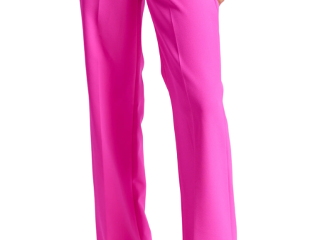 Ashton Crepe Pants - Magenta Hot on Sale