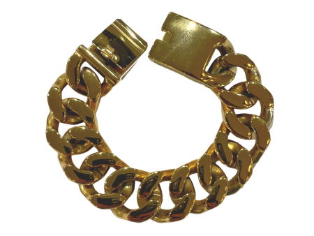 Mega Cuban Link Bracelet - Gold For Cheap