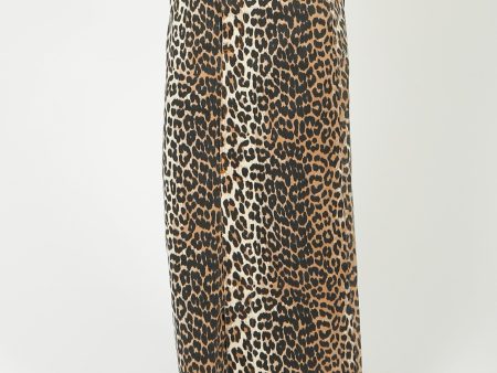 GANNI J1445 Printed Denim Maxi Skirt in Leo on Sale