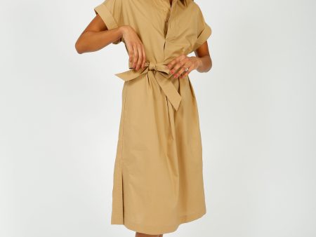 SUNCOO Clodie Dress in Camel Supply