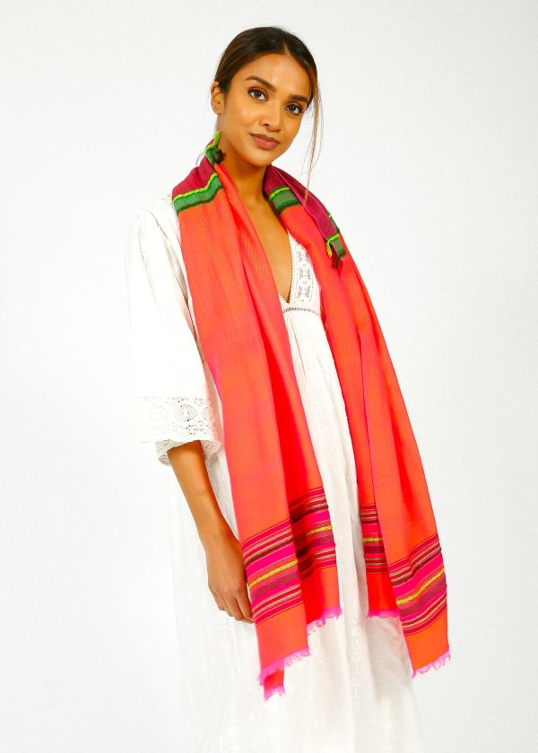 ANNA 003 Himalaya Scarf in Pink Cheap