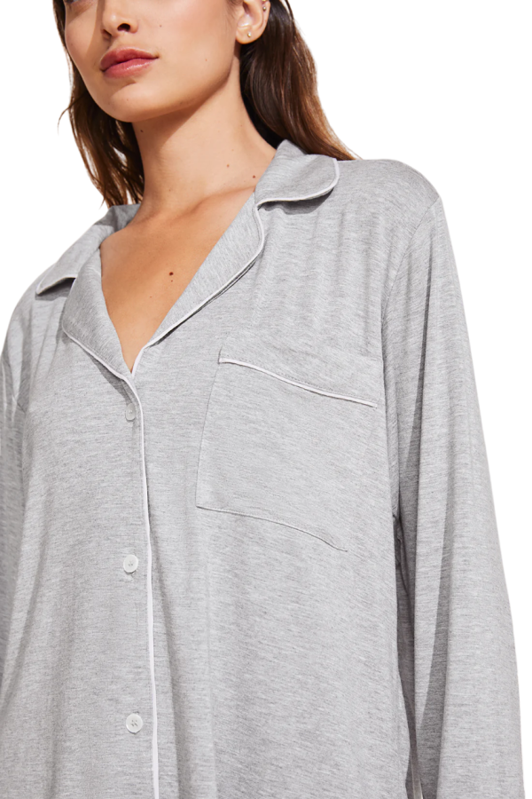 Gisele Long PJ Set - Heather Grey Hot on Sale