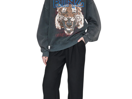 Tiger Sweatshirt - Faded Black For Cheap