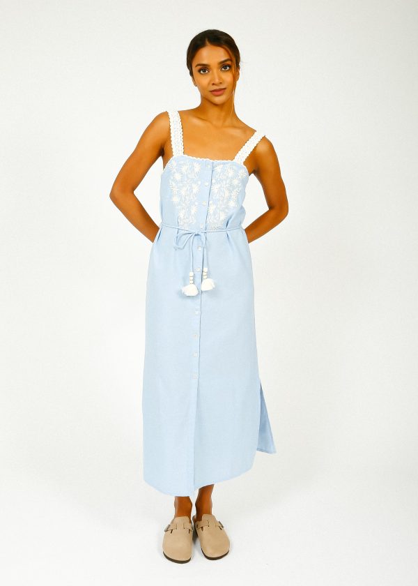 LM Guanareva Dress in Light Blue Discount