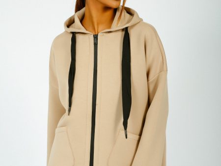 R&P Bray Hooded Coat in Sand Fashion