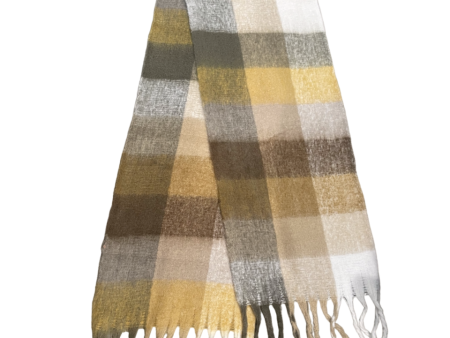 Check Scarf - Brown Gold Fashion