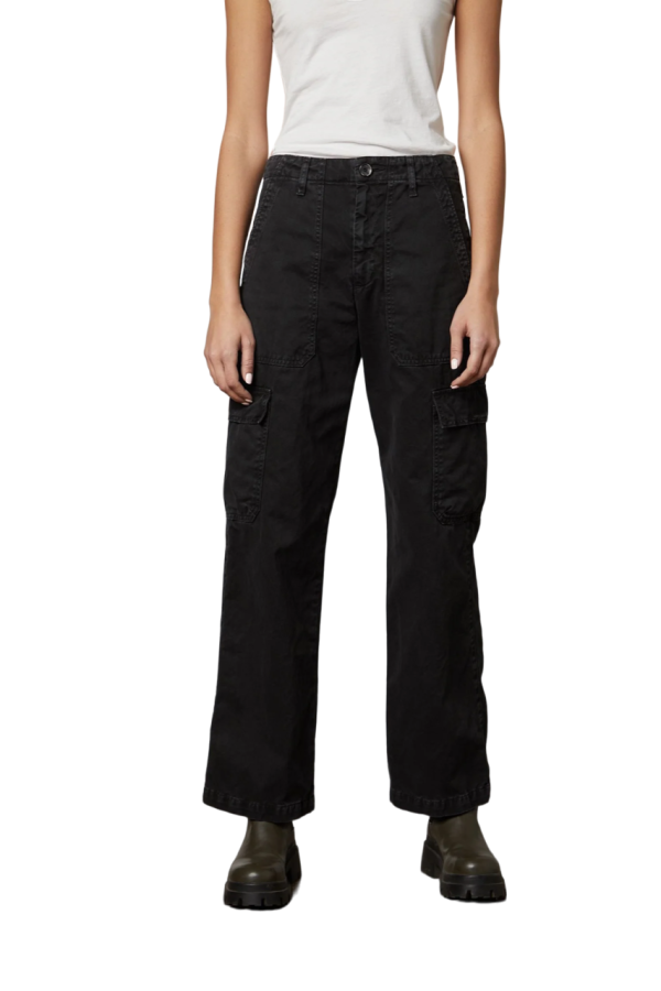 Makayla Twill Pant - Black For Cheap