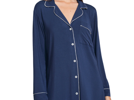 Gisele Sleepshirt - Navy Ivory Online Hot Sale