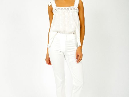 MM Cecco Trousers in White Online Hot Sale