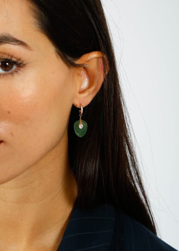 HANKA Single Earring in Green Quartz Sale