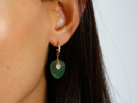 HANKA Single Earring in Green Quartz Sale