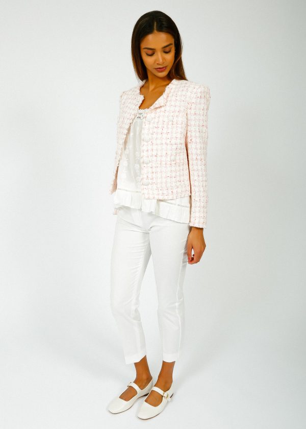 MM Cecco Trousers in White Online Hot Sale