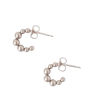 Mini Multi Pearl Hoop Earrings - Platinum Online now