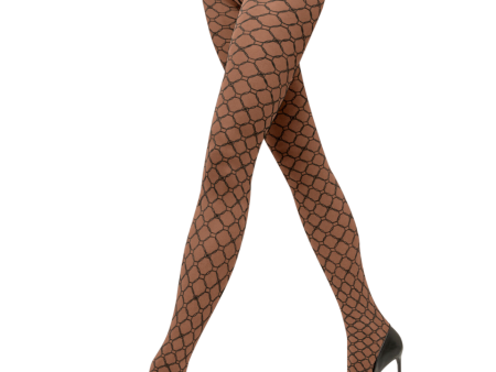 Monogram Tights - Umber Online Sale