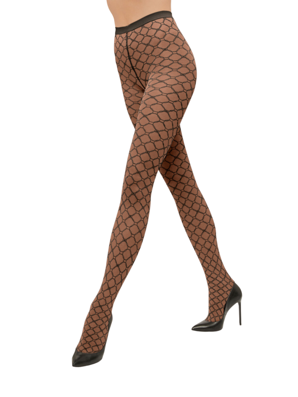 Monogram Tights - Umber Online Sale