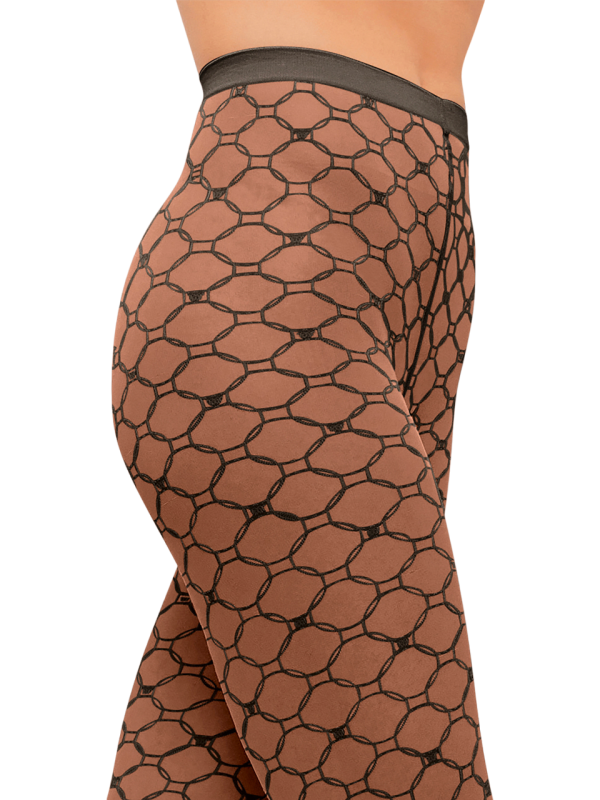 Monogram Tights - Umber Online Sale