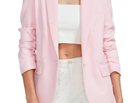 Nadia Pearl Blazer - Pastel Pink Discount