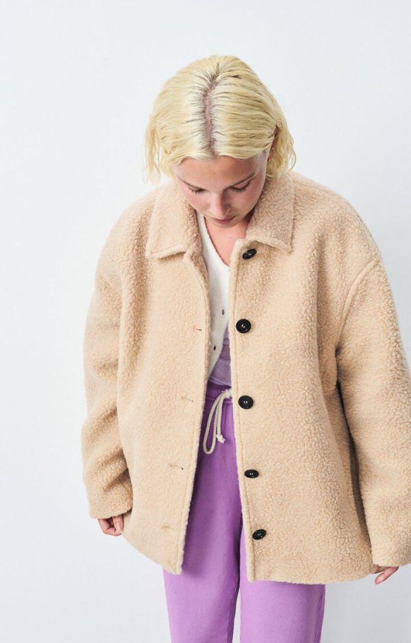 AV Gomaz Coat in Taupe Hot on Sale