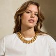 VBARONI Flat Chain Necklace in Gold Vintage Discount