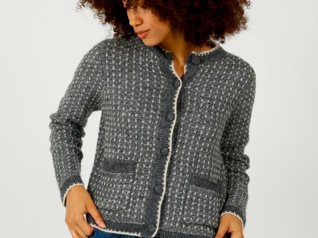 SLF Sine Knit Cardi in  Volcanic Ash, Birch For Discount