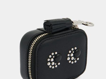 AH Earphone Case Studded Eyes in Black Online Sale