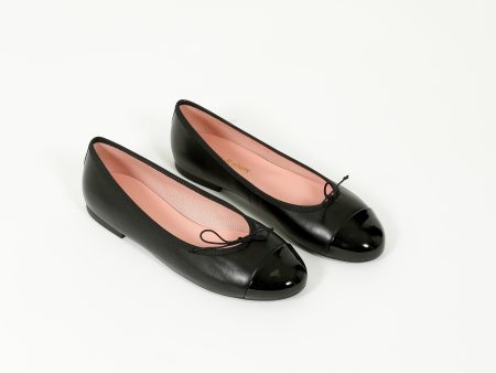 PB Nicole Ballet Pump in Black, Black Discount