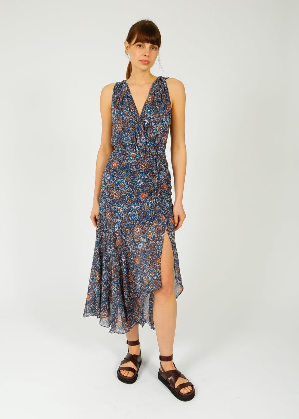 VB Dovima Dress in Etch Floral Cerul Online Sale