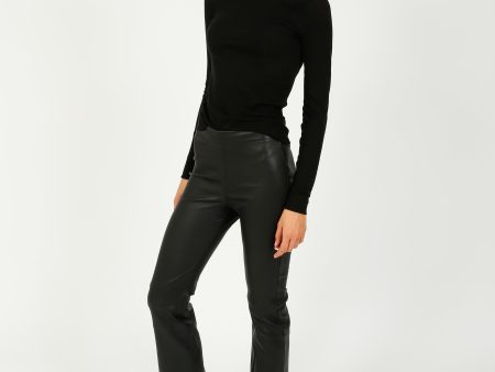 IW Cedar Leather Pant in Black Hot on Sale