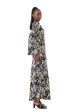 GANNI F9200 Printed Satin Maxi Dress in Flan For Cheap