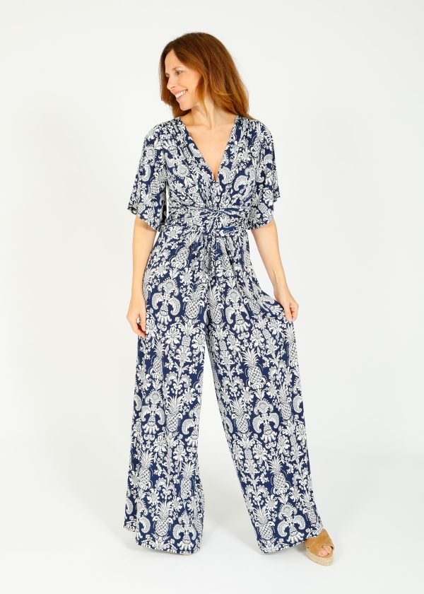 Onjenu Dakota Jumpsuit in Pina Navy Discount