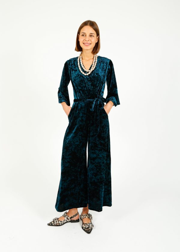 ONJENU Laurie Jumpsuit in Velvet Blue Online now