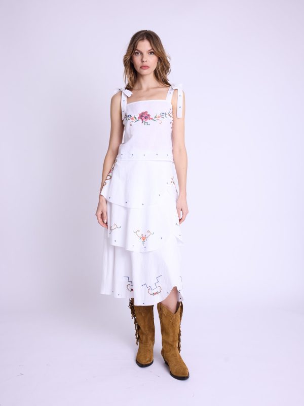 BER Tiliana Strap Top in White on Sale