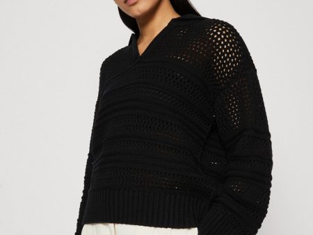 SLF Fina Collar Knit in Black Supply