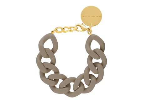 VBARONI Flat Chain Bracelet in Light Taupe Online now