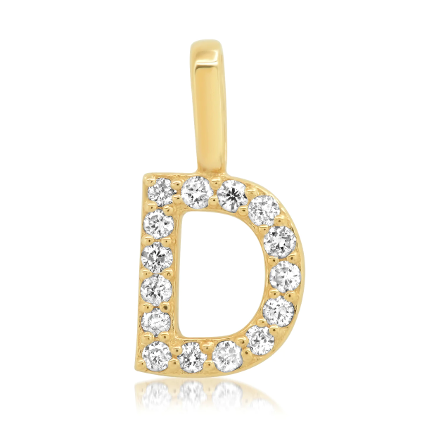 14k Diamond Pavé Monogram Pendant Supply