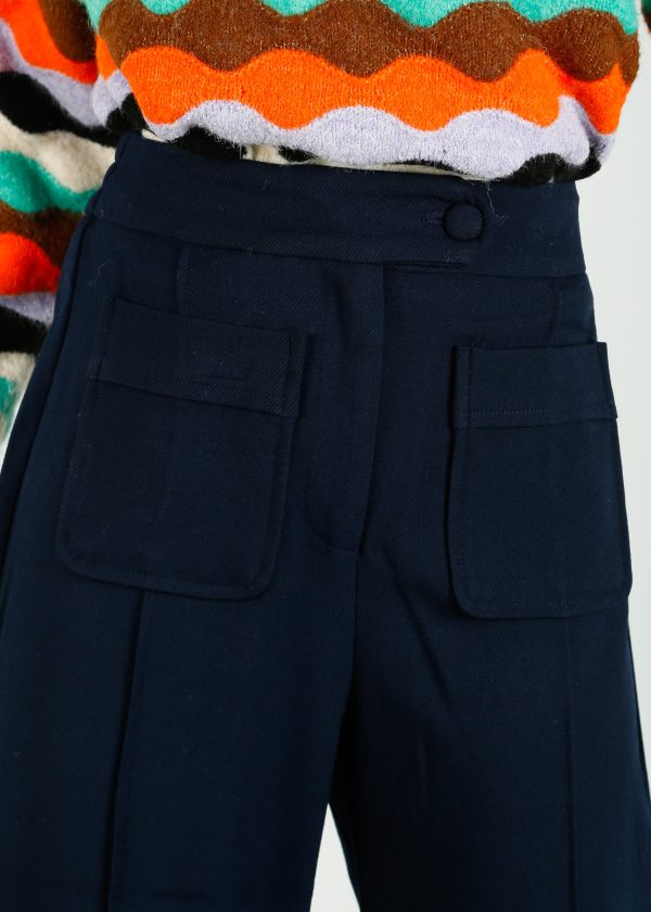 SUNCOO Jerry Trousers in Blue Night Cheap