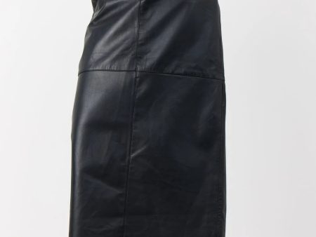 LR Globa Leather Skirt in Black Online Hot Sale