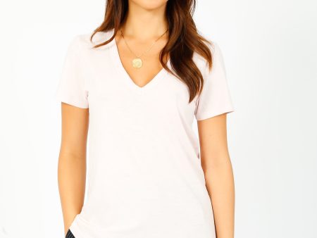 R&B The Slub Tee in Blush For Cheap