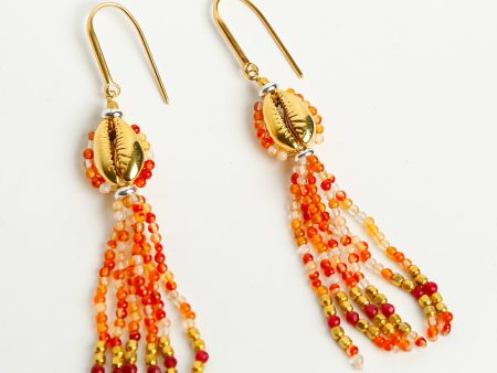 IM Shiny Malebo Earrings in Orange For Cheap