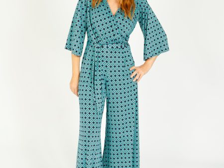 Onjenu Laurie jumpsuit in Riad Turquoise Cheap