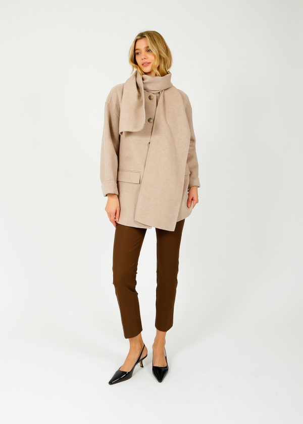 SLF Pam Handmade Scarf Jacket in Irish Cream Hot on Sale