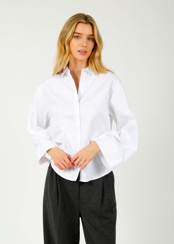 SLF Jody LS Pearl Button Shirt in White Online Hot Sale