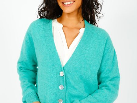 CRUSH Acai Fitted Cardi in Surf on Sale