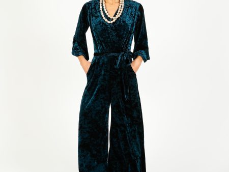 ONJENU Laurie Jumpsuit in Velvet Blue Online now