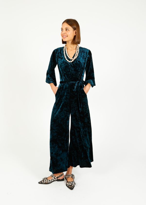 ONJENU Laurie Jumpsuit in Velvet Blue Online now