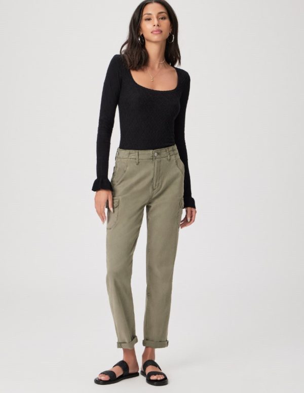 PAIGE Drew Pant in Khaki Online Hot Sale